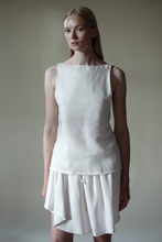 Load image into Gallery viewer, Cream Knotted Back Top in Linen