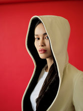 Load image into Gallery viewer, Forest/White Reversible Shearling Wrap Coat