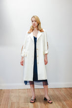 Load image into Gallery viewer, Leather and Cotton Button Up Coat
