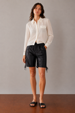 Load image into Gallery viewer, Black Silk Taffeta Shorts
