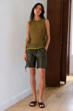 Load image into Gallery viewer, Hunter Green Silk Taffeta Short
