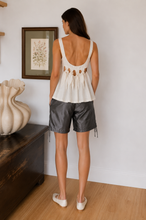 Load image into Gallery viewer, Gunmetal Silk Taffeta Short
