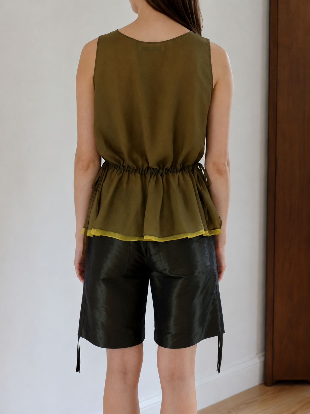 Side Tie Chiffon Top