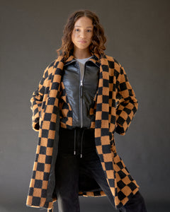 Checkered Robe Coat