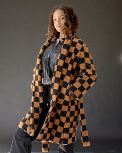 Checkered Robe Coat
