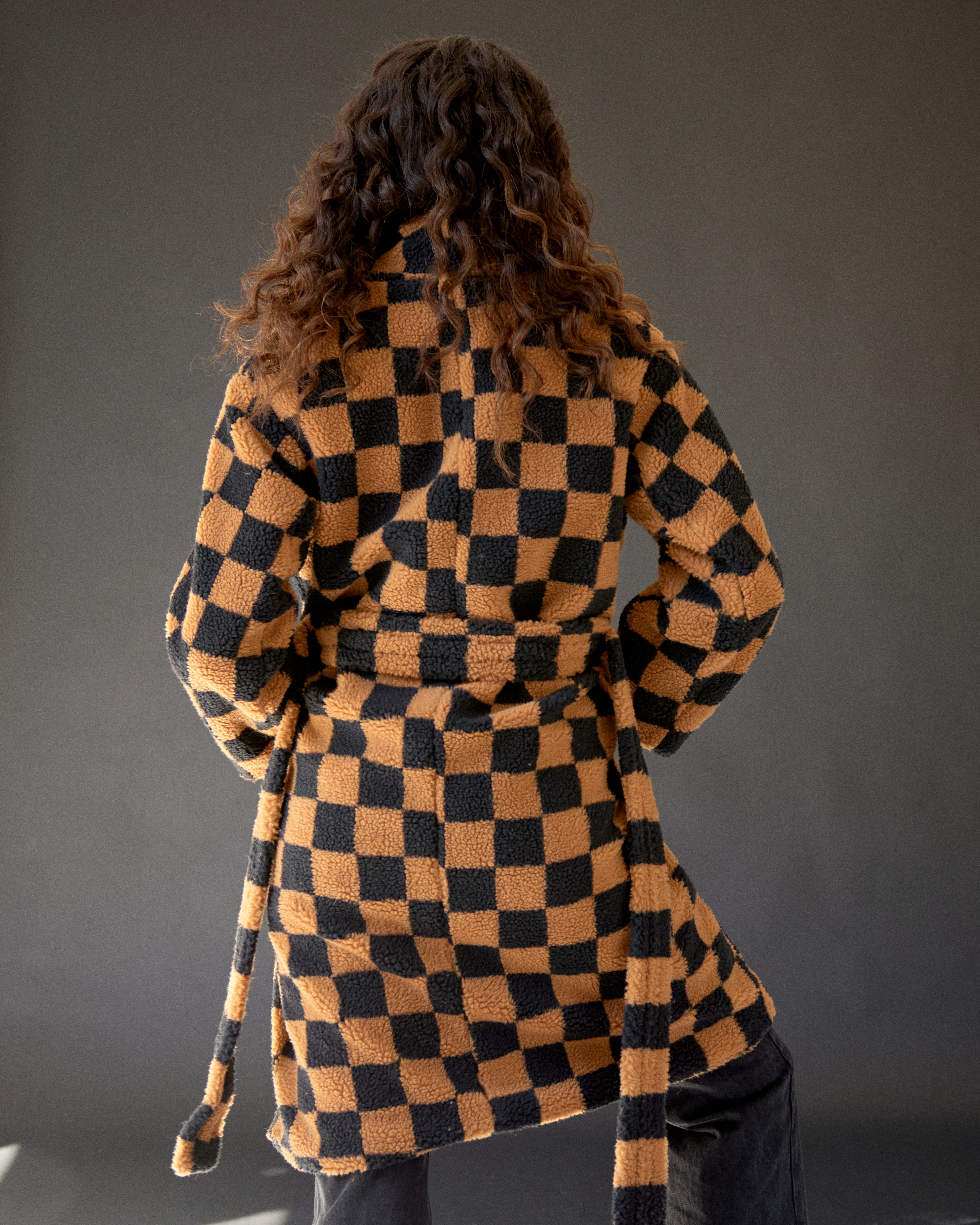 Checkered Robe Coat