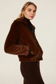 Brown Faux Fur Jacket