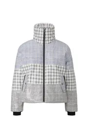Plaid Leather Puffer