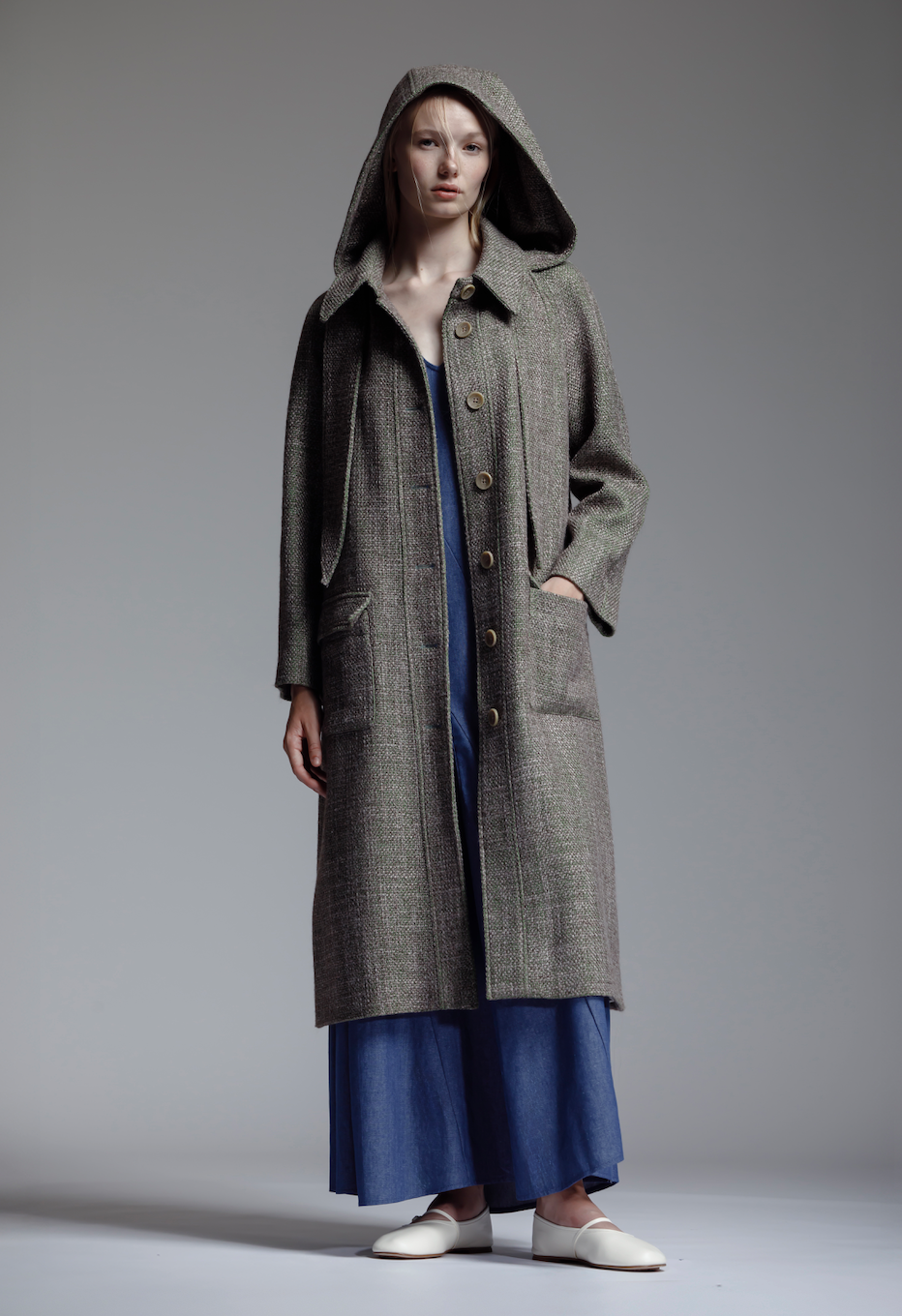 Long Scarf Swing Coat