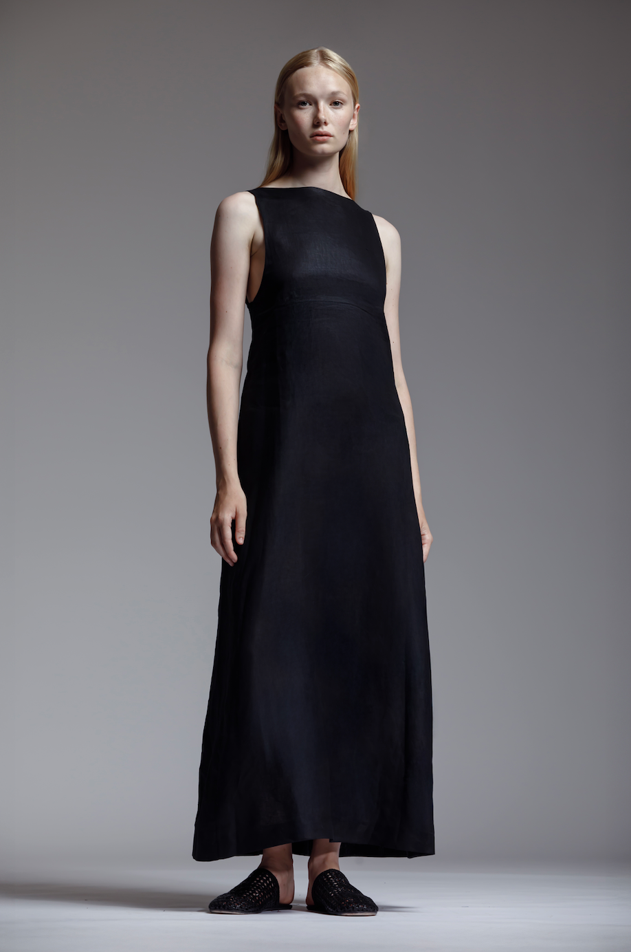 Tye Back Dress in Linen
