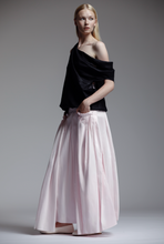 Load image into Gallery viewer, Black One Shoulder Drape In Linen

