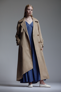 Asymmetrical Coat in Cotton