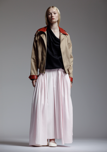 Combo Bomber in Leather and Cotton
