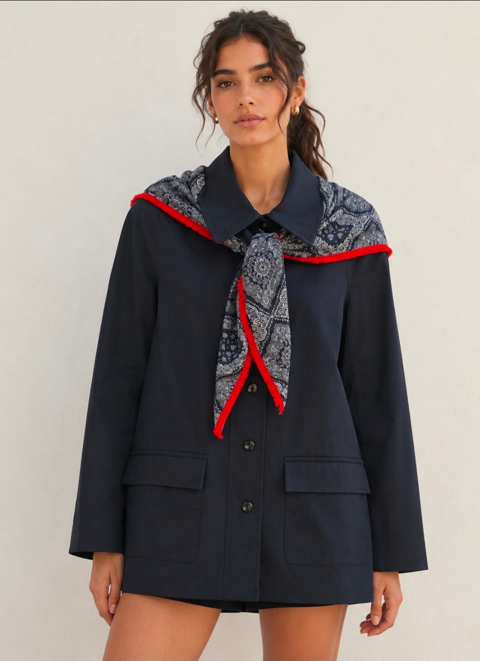 Bandana Tie Front Jacket
