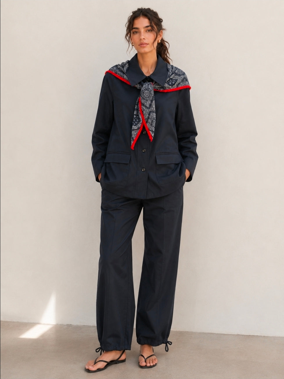 Bandana Tie Front Jacket