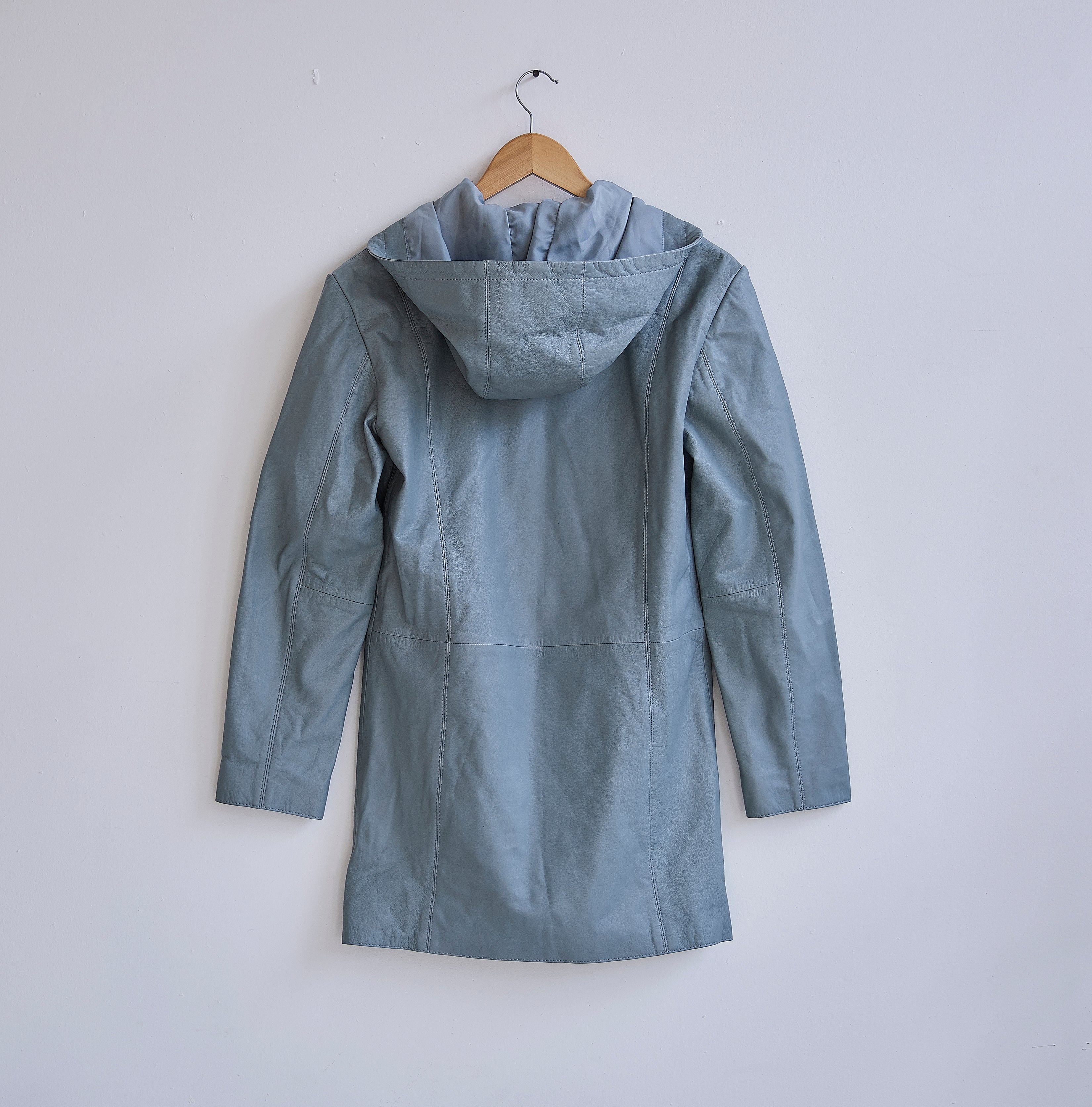 Slate Button Leather Jacket